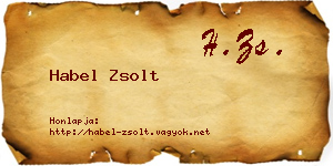 Habel Zsolt névjegykártya